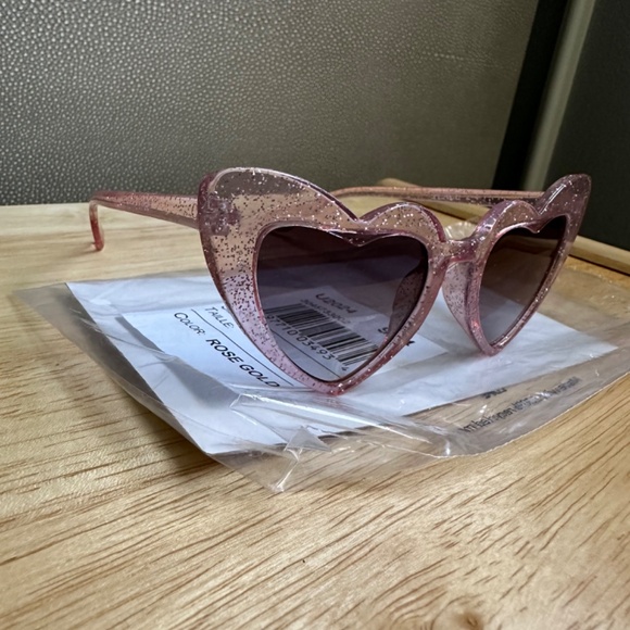 Rose Gold and Glitter Sunglasses - Picture 2 of 3
